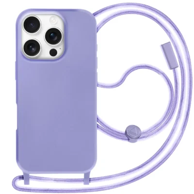 Funda con Cordón para iPhone 16 Pro Max - Morado