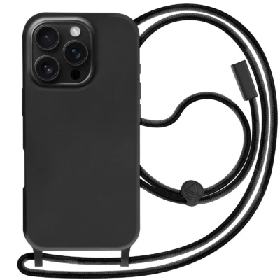 Funda con Cordón para iPhone 16 Pro - Negro