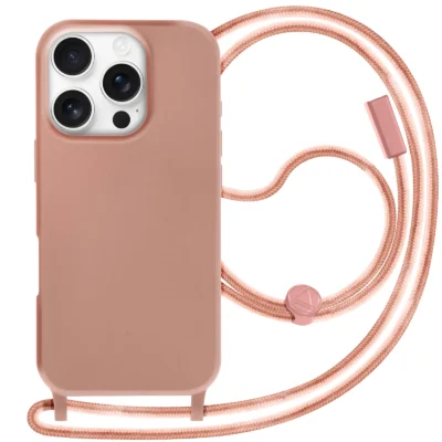 Funda con Cordón para iPhone 16 Pro - Rosa