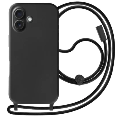 Funda con Cordón para iPhone 16 - Negro