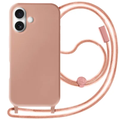 Funda con Cordón para iPhone 16 - Rosa