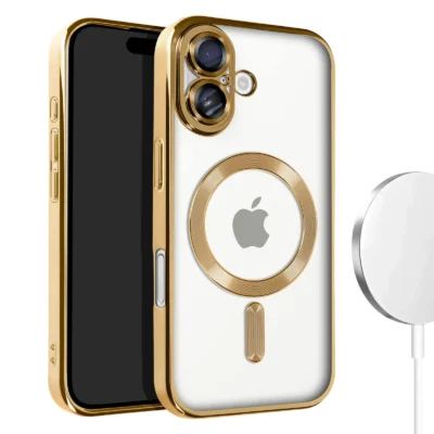 Funda MagSafe iPhone 16 Plus Protección Premium Carga Magnética Ultra - Oro