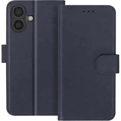 Funda de Cuero en Libro para iPhone 16 - Azul