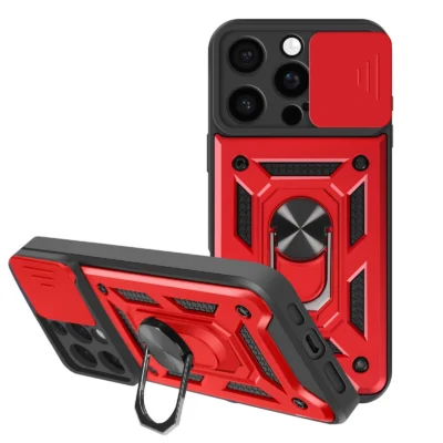 Funda Antigolpe Militar para Apple iPhone 15 Pro - Rojo