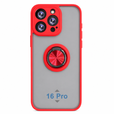 Funda con Anillo Integrado para Apple iPhone 16 PRO - Rojo
