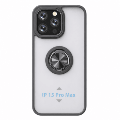 Funda con Anillo Integrado para Apple iPhone 15 PRO MAX - Negro