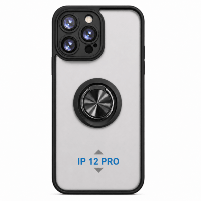 Funda con Anillo Integrado para Apple iPhone 12 PRO - Negro