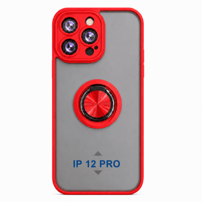 Funda con Anillo Integrado para Apple iPhone 12 PRO - Rojo