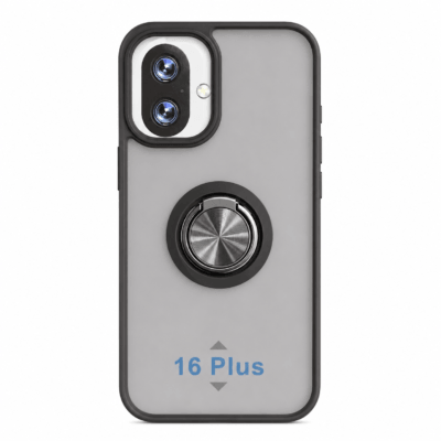 Funda con Anillo Integrado para Apple iPhone 16 PLUS - Negro