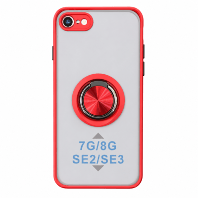 Funda con Anillo Integrado para Apple iPhone 7 - Rojo