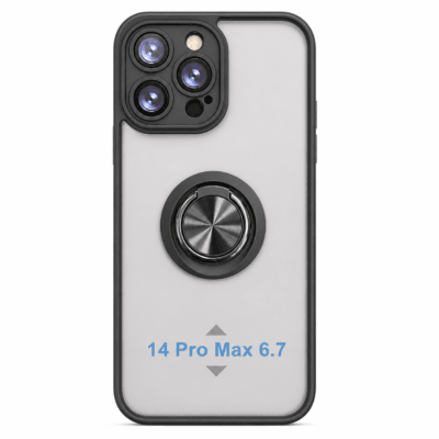 Funda con Anillo Integrado para Apple iPhone 14 PRO MAX - Negro