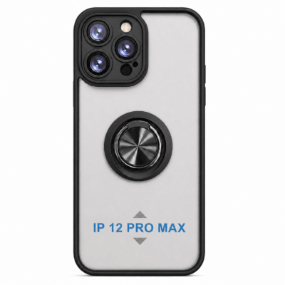Funda con Anillo Integrado para Apple iPhone 12 PRO MAX - Negro