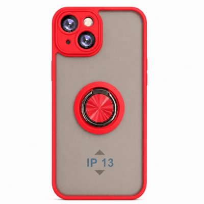 Funda con Anillo Integrado para Apple iPhone 13 - Rojo