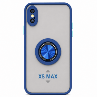 Funda con Anillo Integrado para Apple iPhone XS MAX - Azul