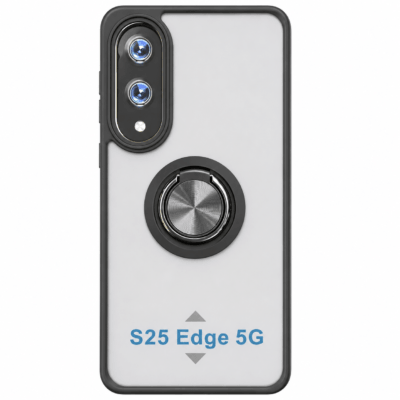 Funda con Anillo Integrado para Samsung S25 EDGE - Negro