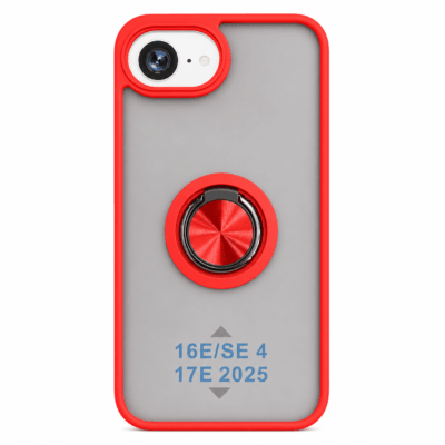 Funda con Anillo Integrado para Apple iPhone 17E - Rojo