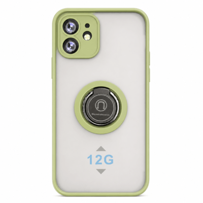 Funda con Anillo Integrado para Apple iPhone 12 - Verde