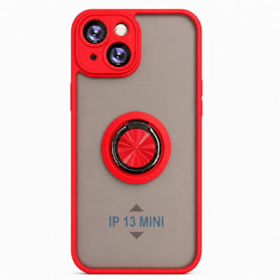 Funda con Anillo Integrado para Apple iPhone 13 MINI - Rojo