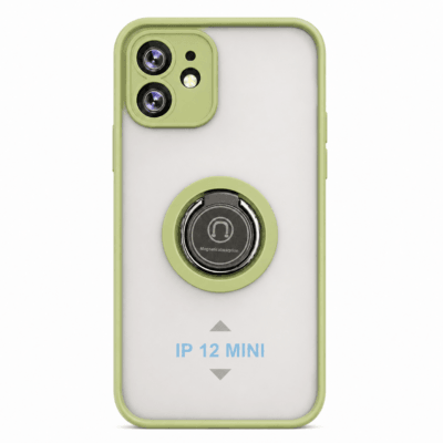 Funda con Anillo Integrado para Apple iPhone 12 MINI - Verde