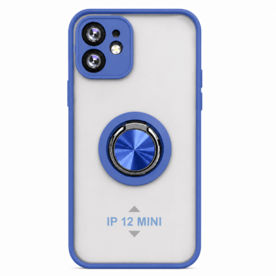 Funda con Anillo Integrado para Apple iPhone 12 MINI - Azul