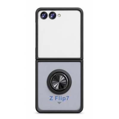 Funda con Anillo Integrado para Samsung Z FLIP 7 - Negro