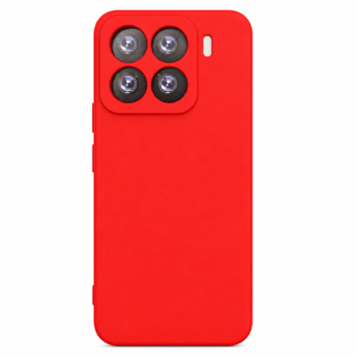 Funda de Silicona con Protección de Cámara – Antigolpes y Tacto Suave para Xiaomi Mi 15 - Rojo