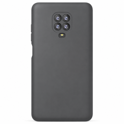 Funda de Silicona con Protección de Cámara – Antigolpes y Tacto Suave para Xiaomi Redmi Note 9 Pro - Negro