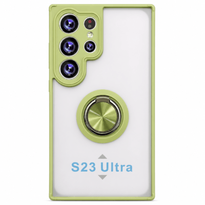 Funda con Anillo Integrado para Samsung S23 ULTRA - Verde