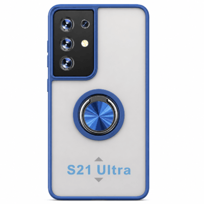 Funda con Anillo Integrado para Samsung S21 ULTRA - Azul