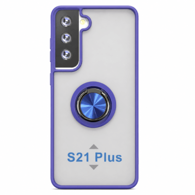 Funda con Anillo Integrado para Samsung S21 PLUS - Azul