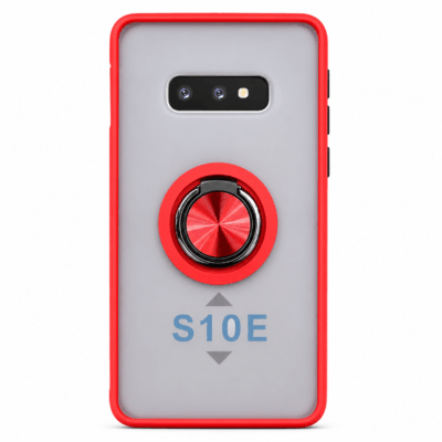 Funda con Anillo Integrado para Samsung S10 E - Rojo