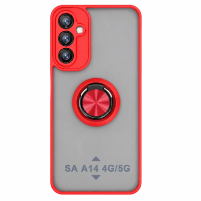 Funda con Anillo Integrado para Samsung A14 - Rojo