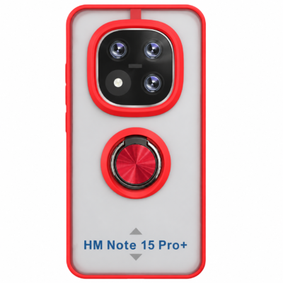 Funda con Anillo Integrado para Xiaomi Redmi Note 15 Pro 4G - Rojo