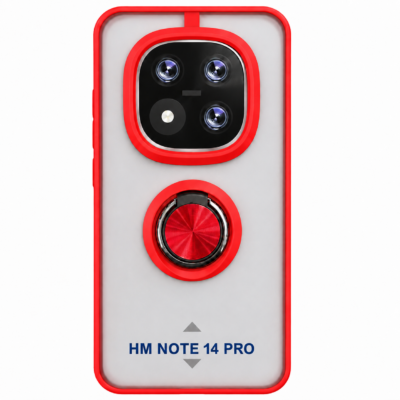 Funda con Anillo Integrado para Xiaomi Redmi Note 14 PRO - Rojo