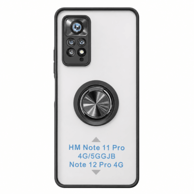 Funda con Anillo Integrado para Xiaomi Redmi Note 11 PRO - Negro