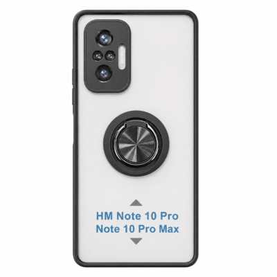 Funda con Anillo Integrado para Xiaomi Redmi Note 10 PRO - Negro