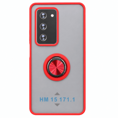 Funda con Anillo Integrado para Xiaomi Redmi 15 - Rojo