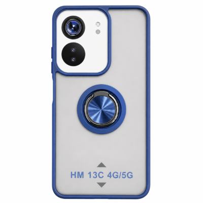 Funda con Anillo Integrado para Xiaomi Redmi 13C - Azul