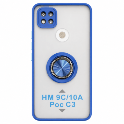 Funda con Anillo Integrado para Xiaomi Redmi 9C - Azul