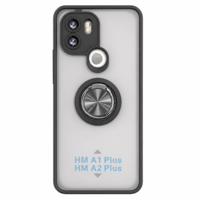 Funda con Anillo Integrado para Xiaomi Redmi A1 PLUS - Negro