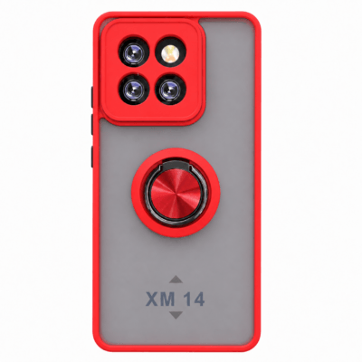Funda con Anillo Integrado para Xiaomi MI 14 - Rojo
