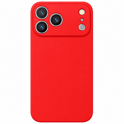 Funda de Silicona con Protección de Cámara – Antigolpes y Tacto Suave para IPHONE 17 PRO - Rojo
