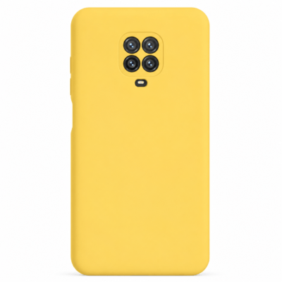 Funda de Silicona con Protección de Cámara – Antigolpes y Tacto Suave para Xiaomi Redmi Note 9 Pro - Amarillo