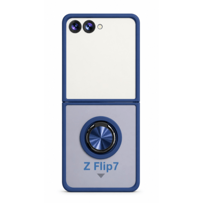 Funda con Anillo Integrado para Samsung Z FLIP 7 - Azul