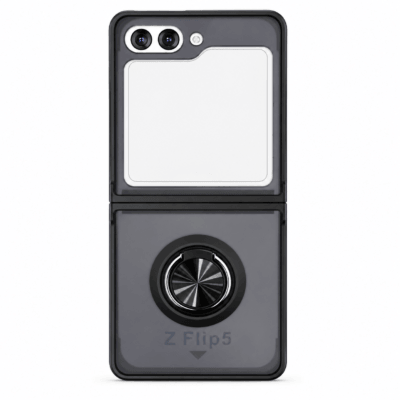 Funda con Anillo Integrado para Samsung Z FLIP 5 - Negro