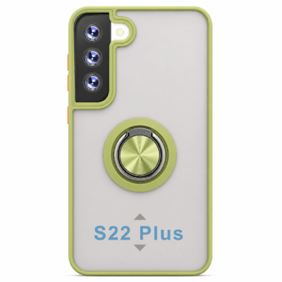 Funda con Anillo Integrado para Samsung S22 PLUS - Verde