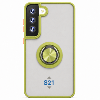 Funda con Anillo Integrado para Samsung S21 - Verde
