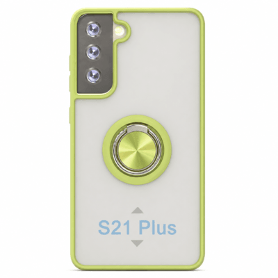Funda con Anillo Integrado para Samsung S21 PLUS - Verde