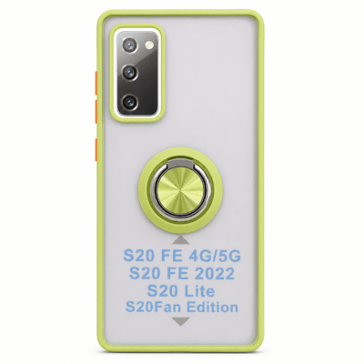 Funda con Anillo Integrado para Samsung S20 FE - Verde
