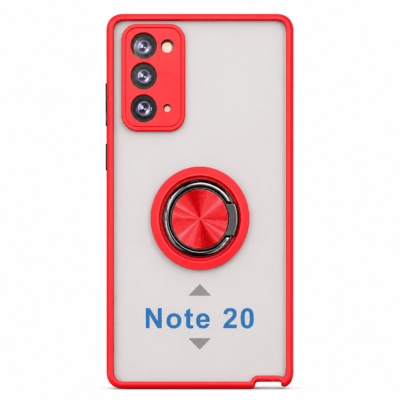 Funda con Anillo Integrado para Samsung NOTE 20 - Rojo